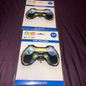 Game Controller Foil Balloon - Black and Blue